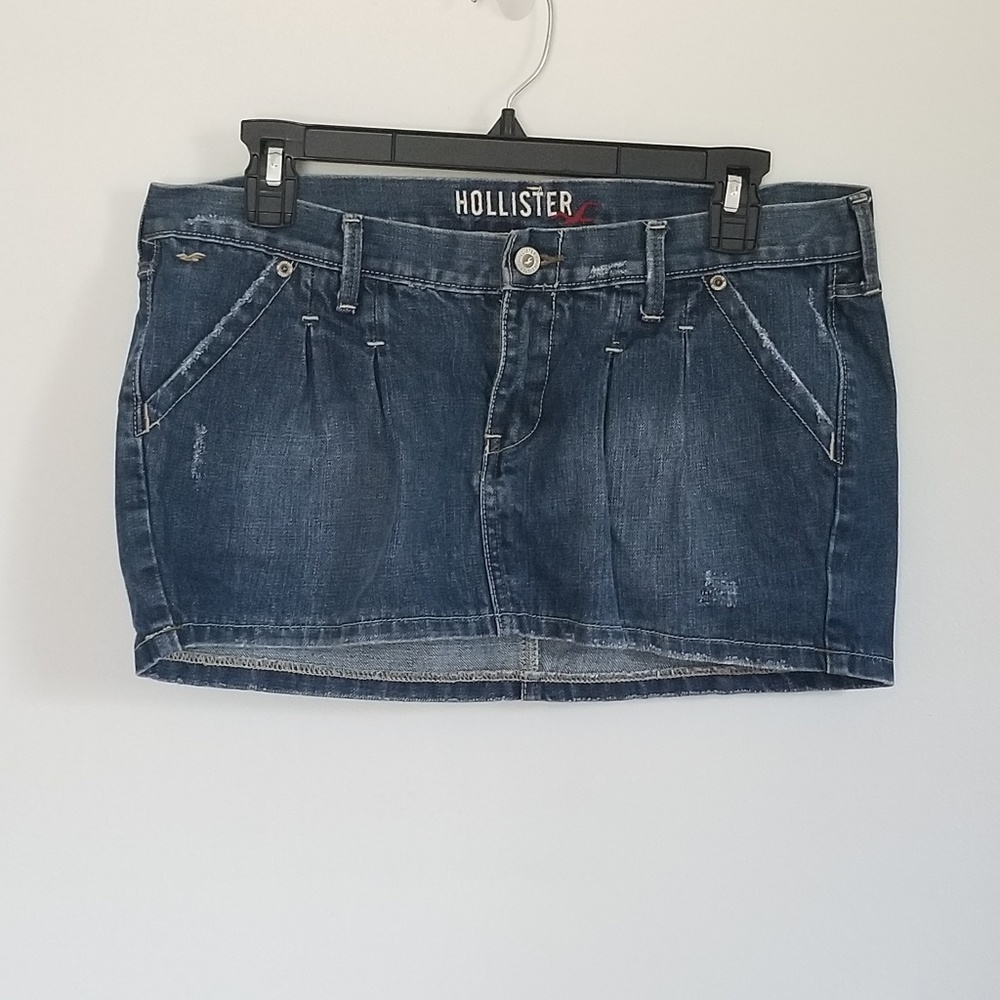 BOGO Hollister Distressed Jean Mini Skirt